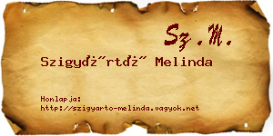 Szigyártó Melinda névjegykártya